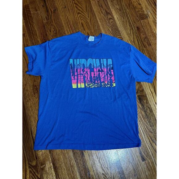 Vintage Virginia T Shirt Size Large, Stunning and Single Stitch Sleeves Fishing - Picture 2 of 5